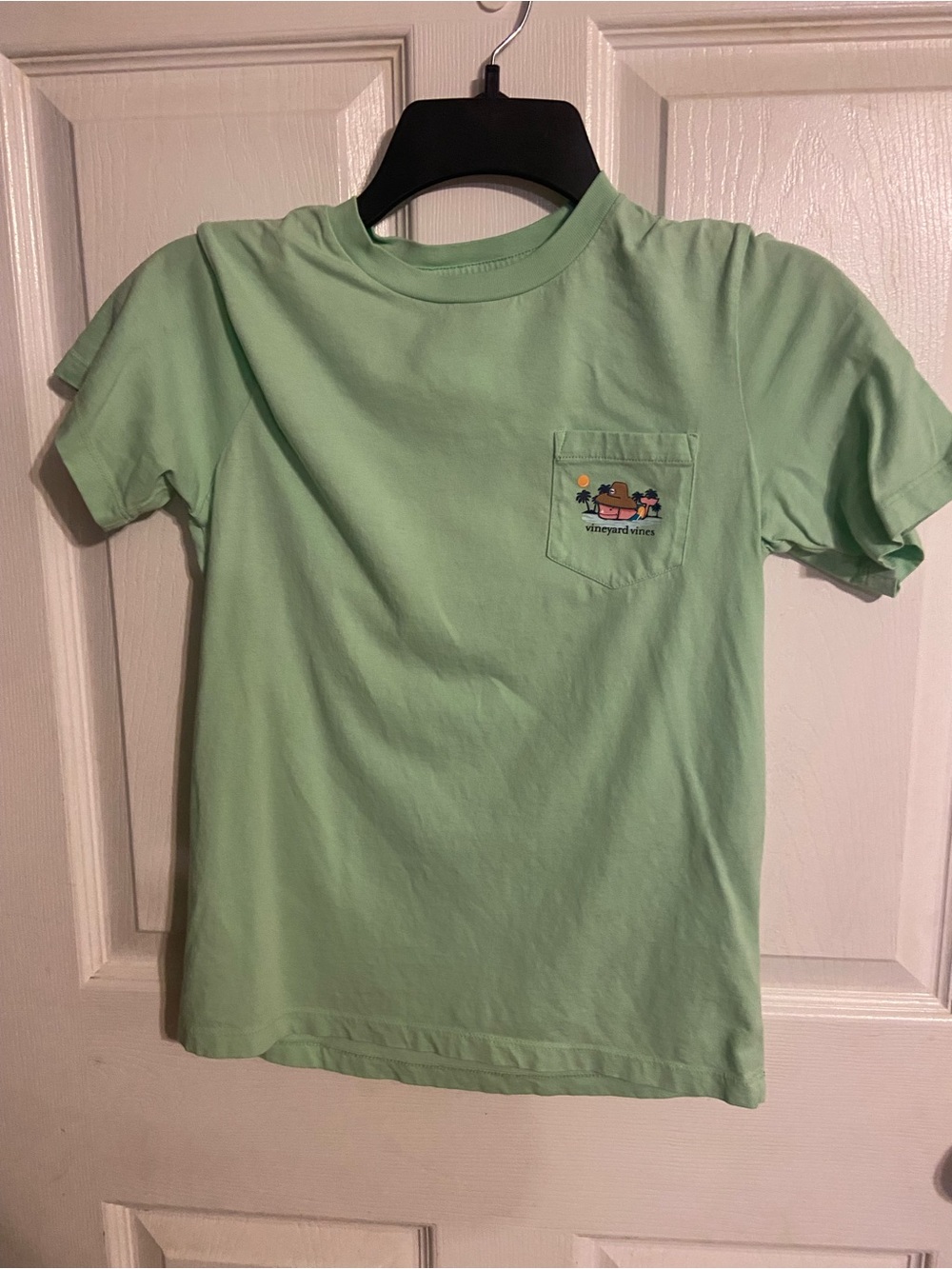 Vineyard Vines Light Green Whale T-Shirt Unisex Size S (8-10) EUC